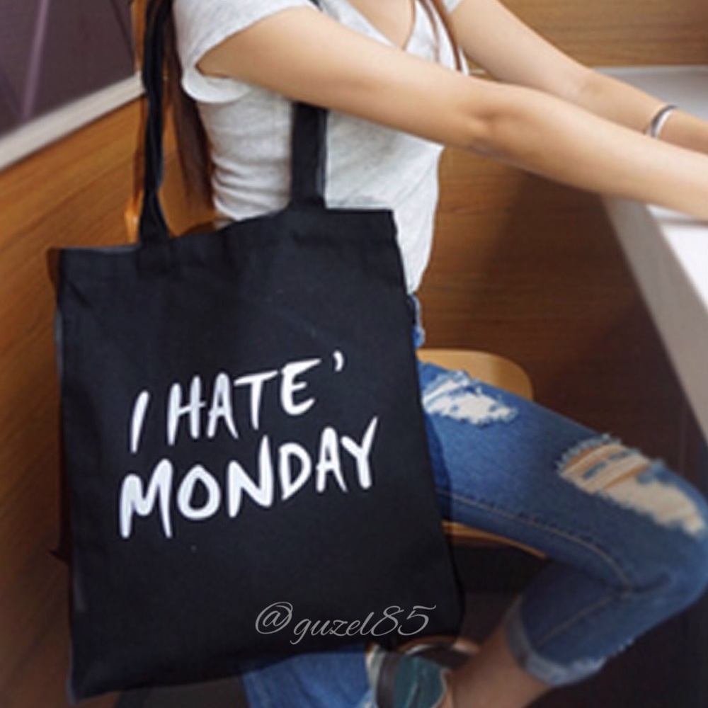 ❤BOGO I HATE MONDAY tote bag